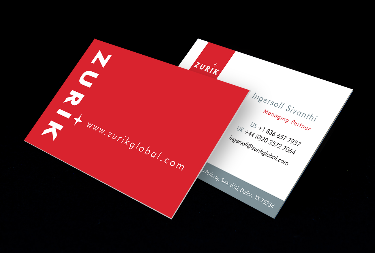 Zurik business card design