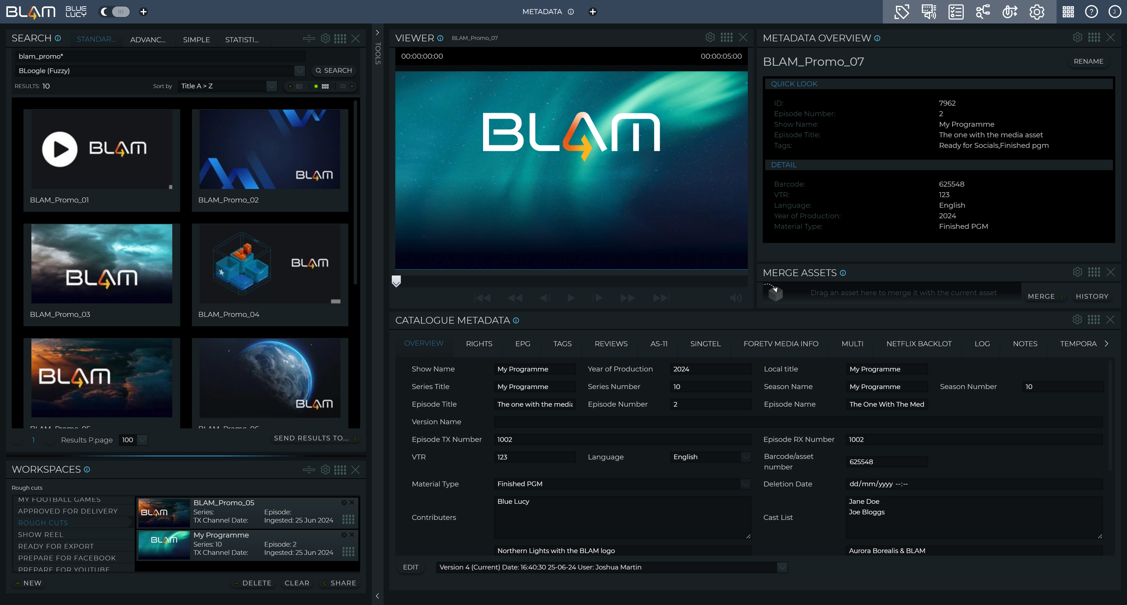 BLAM Metadata app