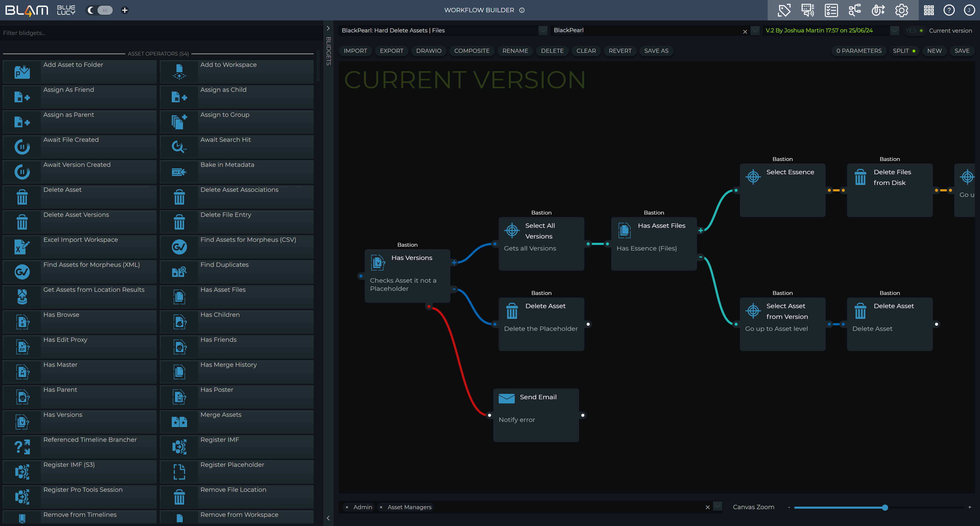 BLAM Workflow builder app