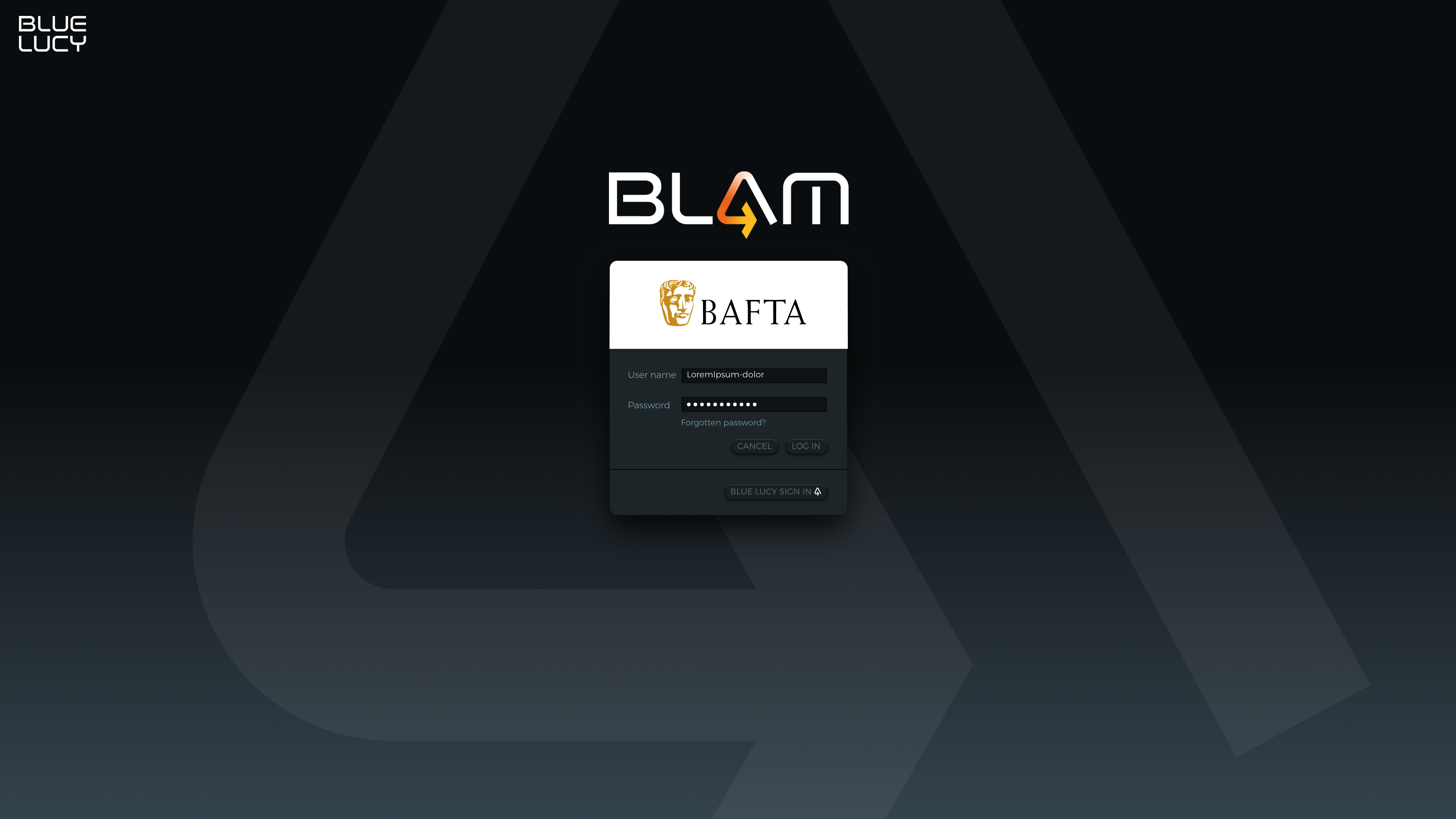BLAM Log in
