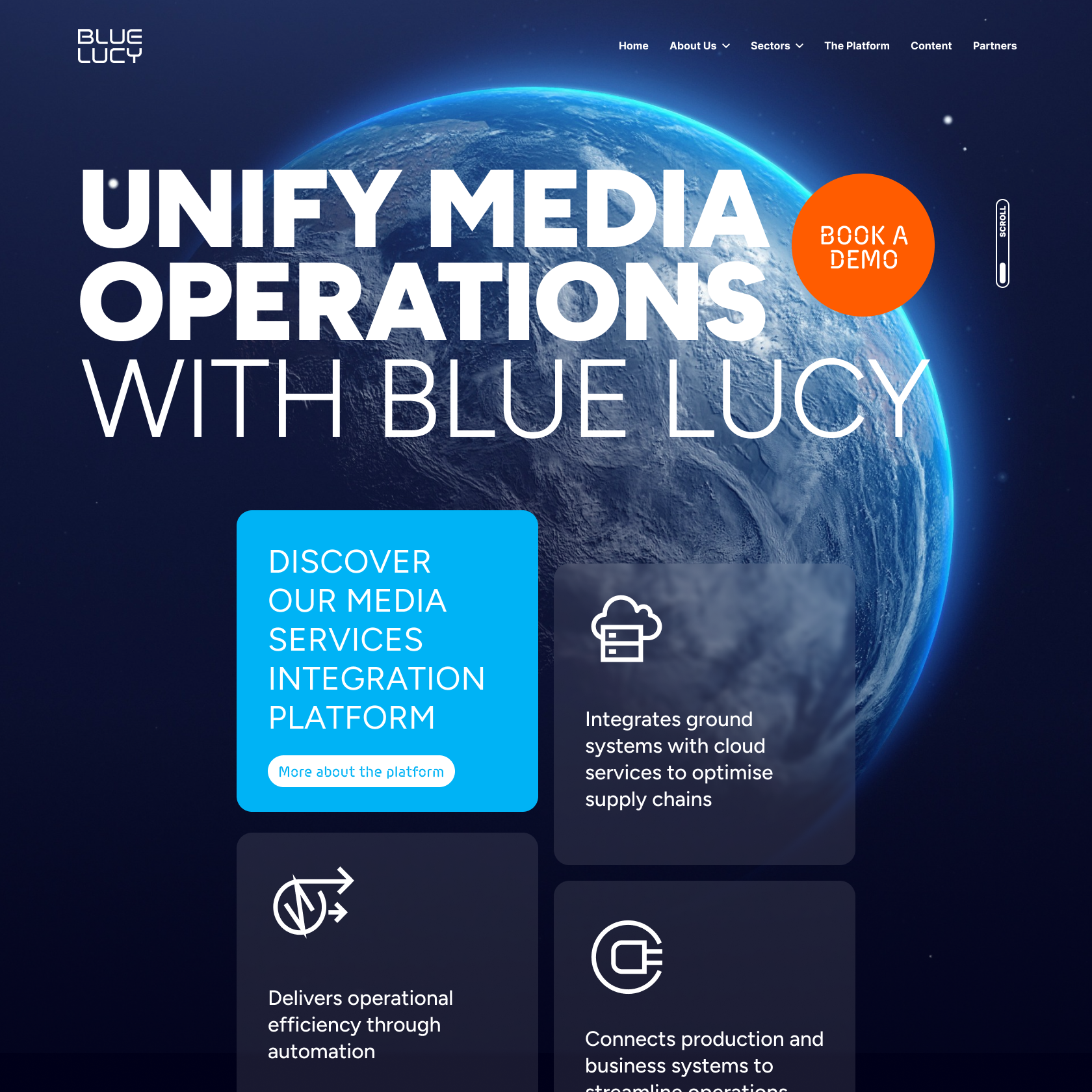 Blue Lucy website design