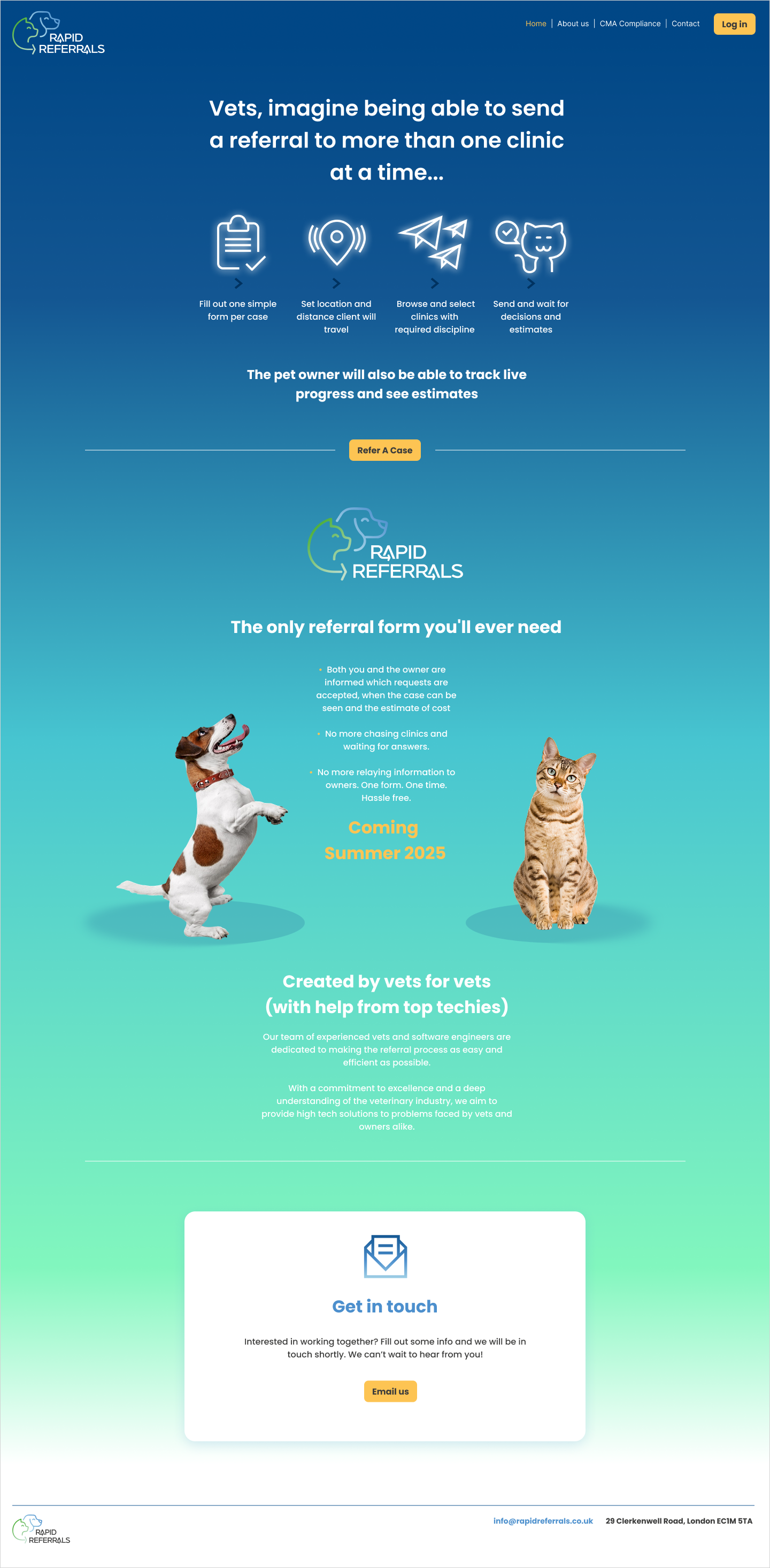 Rapid Referrals homepage
