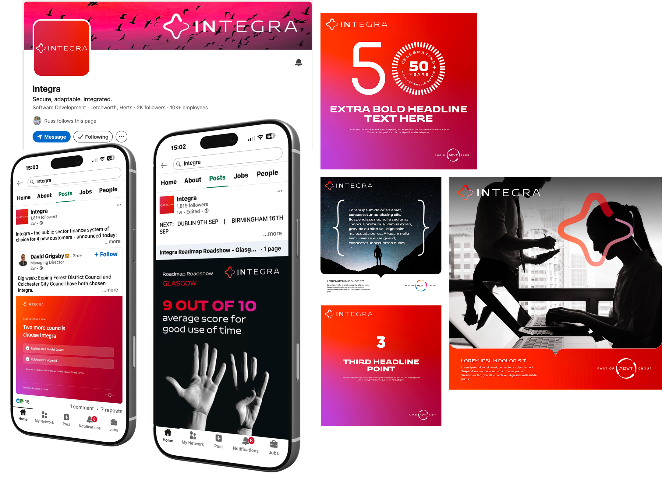 Integra social media templates